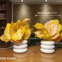 rsp YELLOW PLANT Artificial Plant with Pot image 3