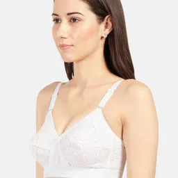 Sonari Set Of 2 White & Purple Non Padded & Non Wired Floral Bra image 4