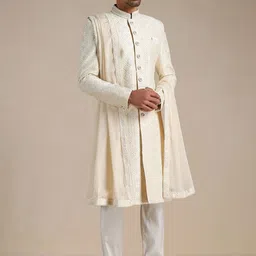 Manyavar Embroidered Sherwani Set With Dupatta image 4