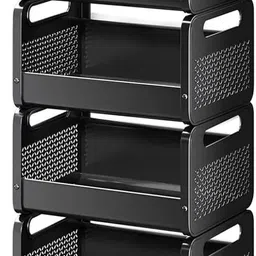 Fruits/Vegetables Kitchen Rack Kitchen Vegetable Storage 4 Tier Plastic-image-0