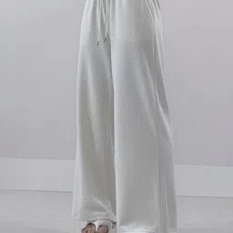 dockstreet Women Solid White Track Pants-picture-27