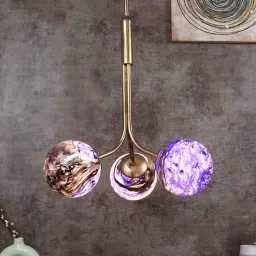 decorativeray Cluster Pipe Hanging with 3D Glass in Antic Finishing-picture-16