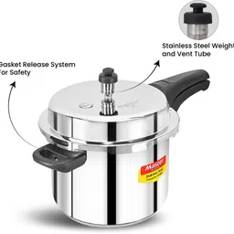 master by master Superb Stainless Steel 5 L Induction Bottom Pressure Cooker image 3