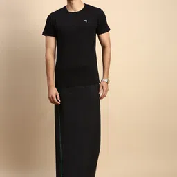 ramraj cotton Men Cotton Blend Shirt Dhoti Set image 1