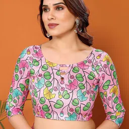 KALINI Saree With Unstitched Blouse Piece image 5