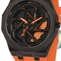 PAPIO Men Dial & Straps Analogue Watch MN-259 ORANGE image 3