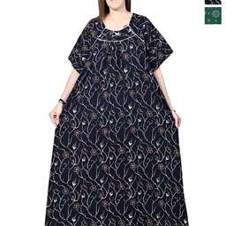 Bindass Female Collection Women Pack Of 2 Ethnic Motifs Printed Maxi Nightdress-picture-35