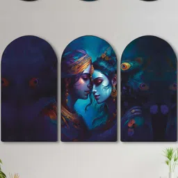 SAF Multicoloured MDF Religious Wall Paintings image 4