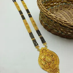 OM KRISHIV COLLECTION Gold-Plated Artificial Beads Mangalsutra-picture-13