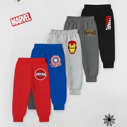 YK Marvel Boys Pack Of 5 Mid-Rise Joggers-picture-42