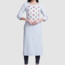 4u Fashion Women Woven Design Cotton Kurtas-image-44