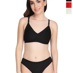 Liigne Pack Of 3 Everyday Padded Bra Lingerie Sets-picture-25