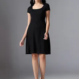 Selvia Edge Women Fit & Flare Knee Length Dress image 1
