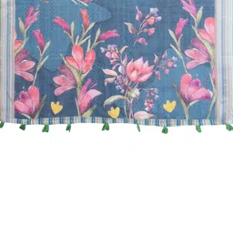 Moda Rapido Floral Zari Linen Blend Saree image 5