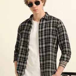 Bushirt Men Casual Checks Shirt-picture-28