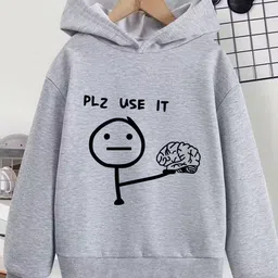 Knit Vey Graphic Printed Solid Hooded Pullover Sweatshirt-picture-11