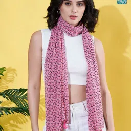 ANVI Be Yourself Women Pack of 2 Printed Chiffon Scarves With Tassaled image 1