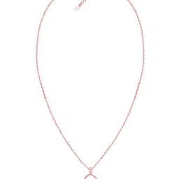 GIVA 925 Silver Rose Gold-Plated Rose Gold Plated Oval Shaped Lumina Pendant with Chain image 5