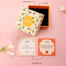 Voylla Elegance Twilight Set Of 2 Gold-Plated American Diamond And CZ Studded Bangles image 3