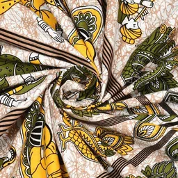 MILAAV Green Ethnic Motifs 144 TC Single Bedsheet with 1 Pillow Covers image 2