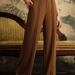 BROADSTAR Women Smart Loose Fit High-Rise Easy Wash Pleated Trousers-picture-23