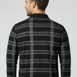FASHIUM Men Checked Polo Collar T-shirt image 3