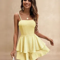 Outzidr Women Solid Fit & Flare Sleeveless Above Knee Dress-image-47