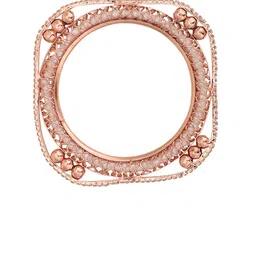ANIKAS CREATION Set Of 4 Rose Gold-Plated CZ Stone-Studded Bangles image 4