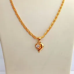 Nawab Collection Gold-Plated Alloy Cubic Zirconia Pendants with Chains-picture-34
