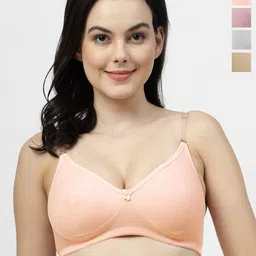 SHYAM SONS FLAIR Women Pack of 4 Full Coverage Non Padded T-Shirt Bra-picture-14