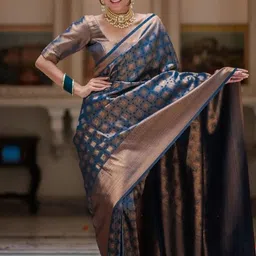 KALINI Woven Design Zari Banarasi Saree image 5