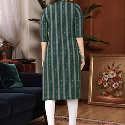 Anouk Rustic Women Striped Kurta image 3