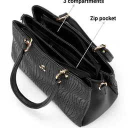 Mochi Women Textured Structured Handheld Bag image 4