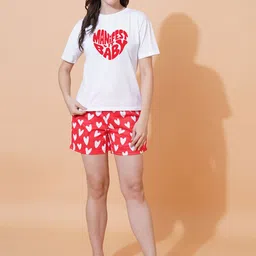 FFLIRTYGO Women Printed Pure Cotton Night suit-image-89