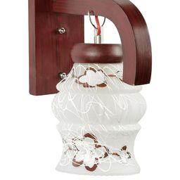 Somil Premium Designer Glass Wall / Night Lamp Elegant & Stylish Dcor Accent for Modern Interiors, color- Brown, White, Size:- 18.5 X 31 X 30 CM-picture-1