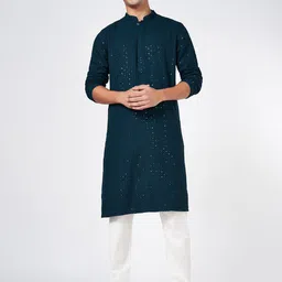 indus route by Pantaloons Men Geometric Printed Kurta image 1