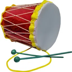 satgurutoys Cardboard Musical Dholak / Dhol Toys for Kids with Hanging Strap and 2 Sticks-picture-10