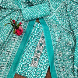 SHADOW & SAINING Floral Printed Unstitched Dress Material image 2