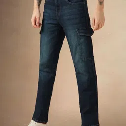 Dennis Lingo Men Relaxed Fit Low Distress Light Fade Stretchable Jeans image 1