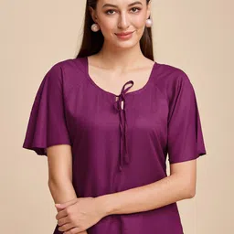 CORSICA Women Tie-Up Neck Bell Sleeve Top-image-35