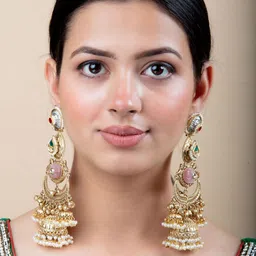 jooltara Gold-Plated Jhumkas Earrings-picture-29