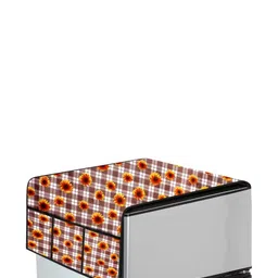 The Furnishing Tree Coffee Brown Printed Refrigerator Cover image 4