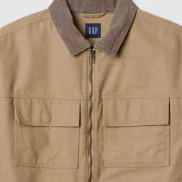 GAP Men Spread Collar Solid Pure Cotton Tailored Jacket image 5