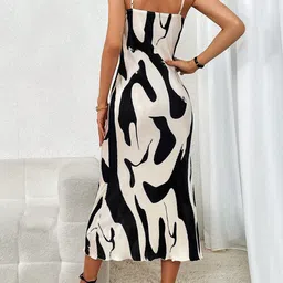 Stylecast X Slyck Abstract Shoulder Strap Midi Sheath Dress image 4