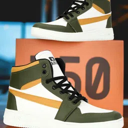 Neso Men Colourblocked High-Top Sneakers-picture-10