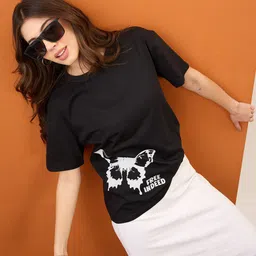 Mast & Harbour Graphic Printed Round Neck Short Sleeves Regular Fit Cotton T-Shirt-picture-18