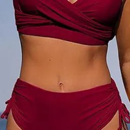 DREAM X FASHION V-Neck Triangle Bikini Set image 3