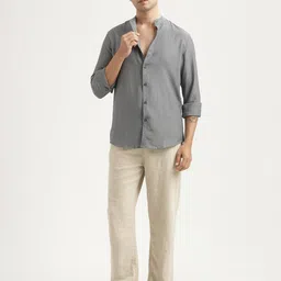 Blu MNKY Men Smart Slim Fit Casual Shirt image 5