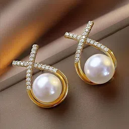 TheVineGirl Gold Plated Contemporary Studded Earrings-picture-12