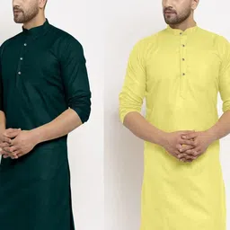 KRUDHA Men Thread Work Pathani Kurta-picture-28